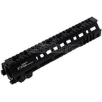 Z-Parts Aluminum 255mm 10 Zoll MK4 M-LOK Handschutz schienen system mit Laufmutter Geeignet für GHK M4 Serie GBB Gewehre Airsoft Schwarz