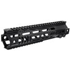 Z-Parts Aluminum 260mm 10 Zoll MK4 M-LOK Handschutz schienen system mit Laufmutter Geeignet für Tokyo Marui M4 Serie MWS GBB Gewehre Airsoft Schwarz