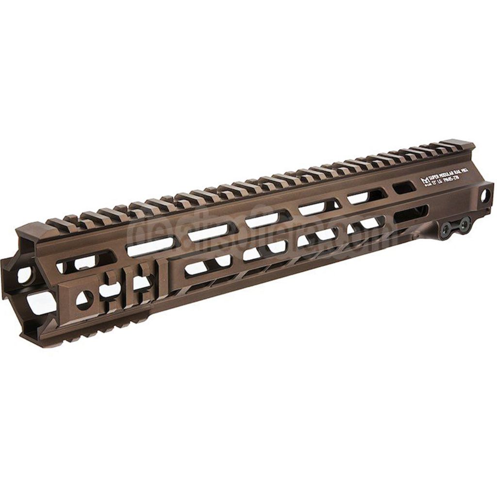 Z-Parts Aluminum 335mm 13 Zoll MK4 M-LOK Handschutz schienen system mit Laufmutter Geeignet für Tokyo Marui M4 Serie MWS GBB Gewehre Airsoft Tan
