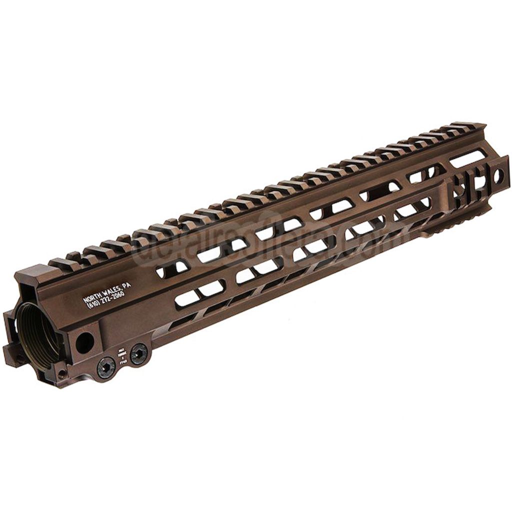 Z-Parts Aluminum 335mm 13 Zoll MK4 M-LOK Handschutz schienen system mit Laufmutter Geeignet für Tokyo Marui M4 Serie MWS GBB Gewehre Airsoft Tan