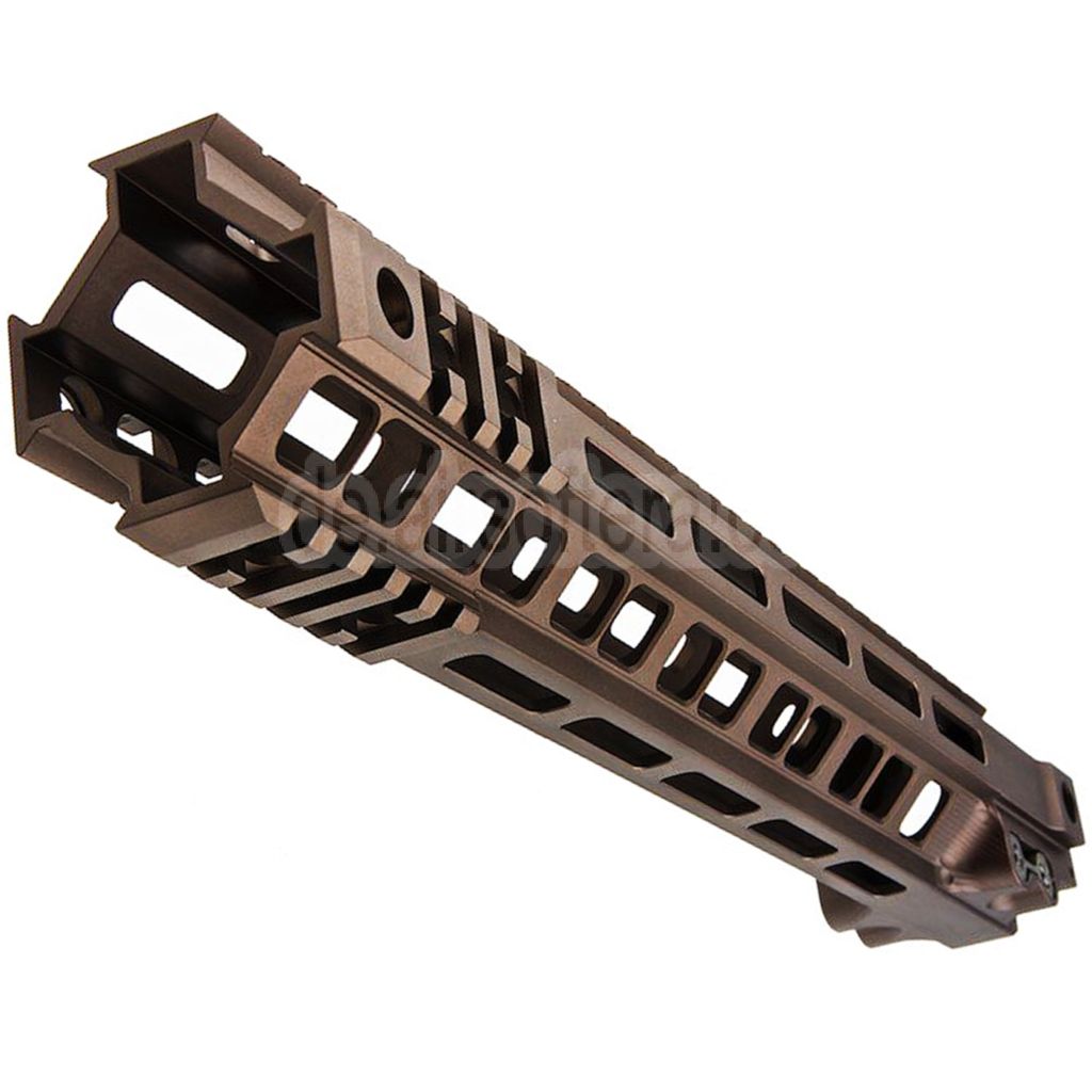 Z-Parts Aluminum 335mm 13 Zoll MK4 M-LOK Handschutz schienen system mit Laufmutter Geeignet für Tokyo Marui M4 Serie MWS GBB Gewehre Airsoft Tan