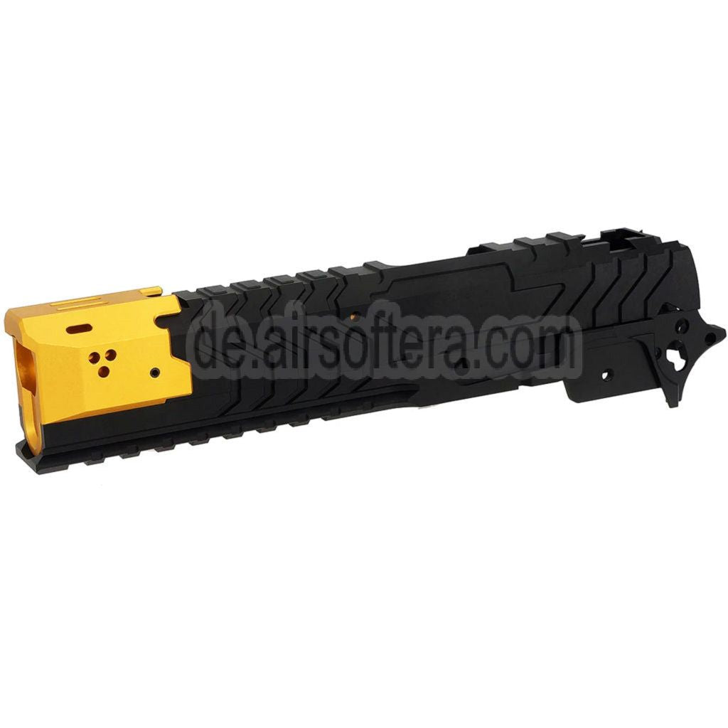 5KU CNC Aluminum Matrix Stil Äußerer Lauf Mittlerer Rahmen Schlitten Set Geeignet für Tokyo Marui Hi-Capa Serie GBB Pistolen Airsoft