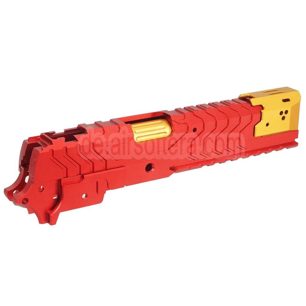 5KU CNC Aluminum Matrix Stil Äußerer Lauf Mittlerer Rahmen Schlitten Set Geeignet für Tokyo Marui Hi-Capa Serie GBB Pistolen Airsoft