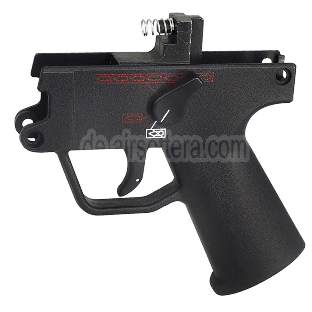 AirsoftEra Polymer Komplett Unterkörperempfänger Griffrahmen Geeignet für WELL G55 MP5K DOUBLE BELL 722 Maruzen System MP5K Serie GBB SMG Gewehre Schwarz