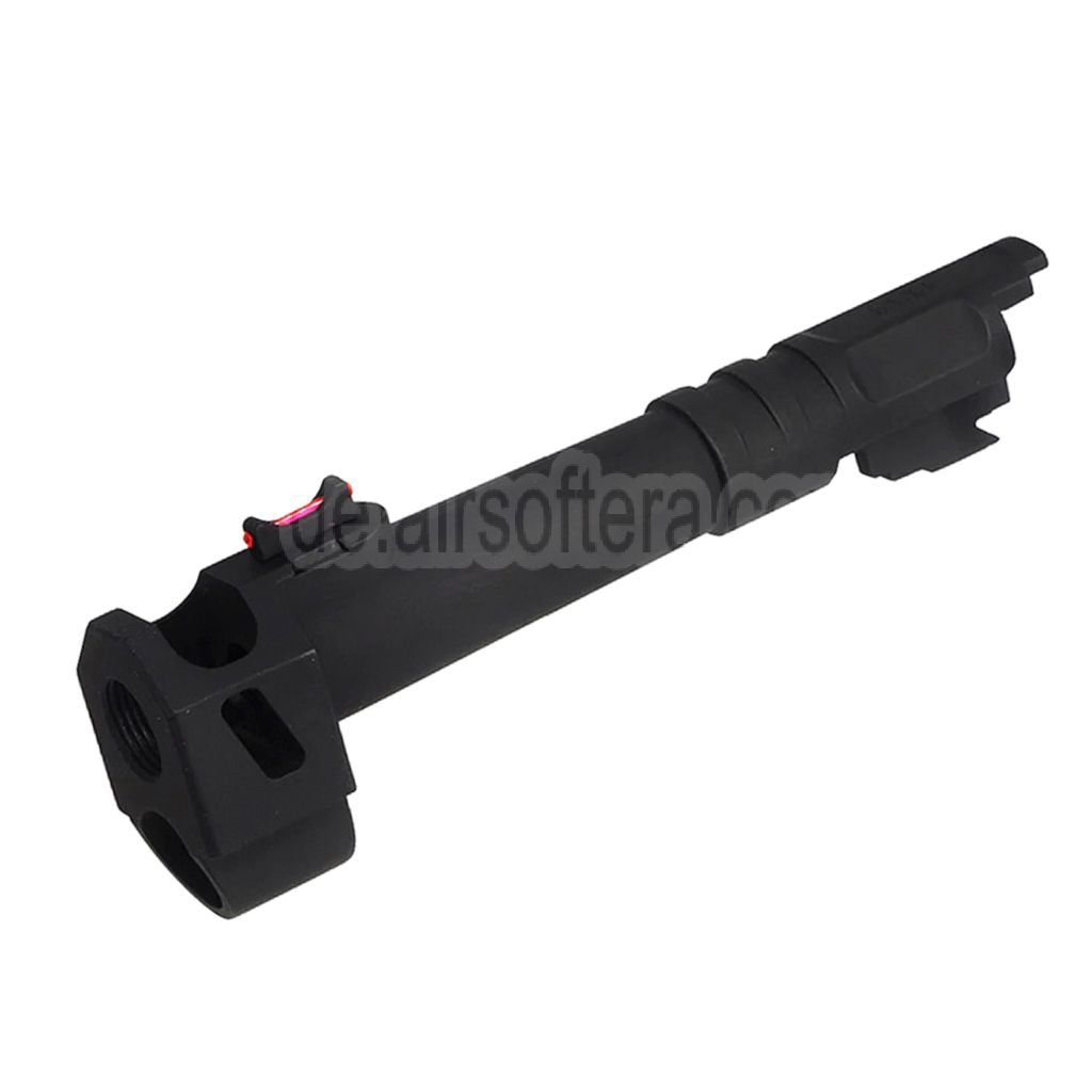 AirsoftEra Außen Lauf mit Korn Geeignet für Army Armament R501 Costa Carry Comp Serie GBB Pistolen Schwarz