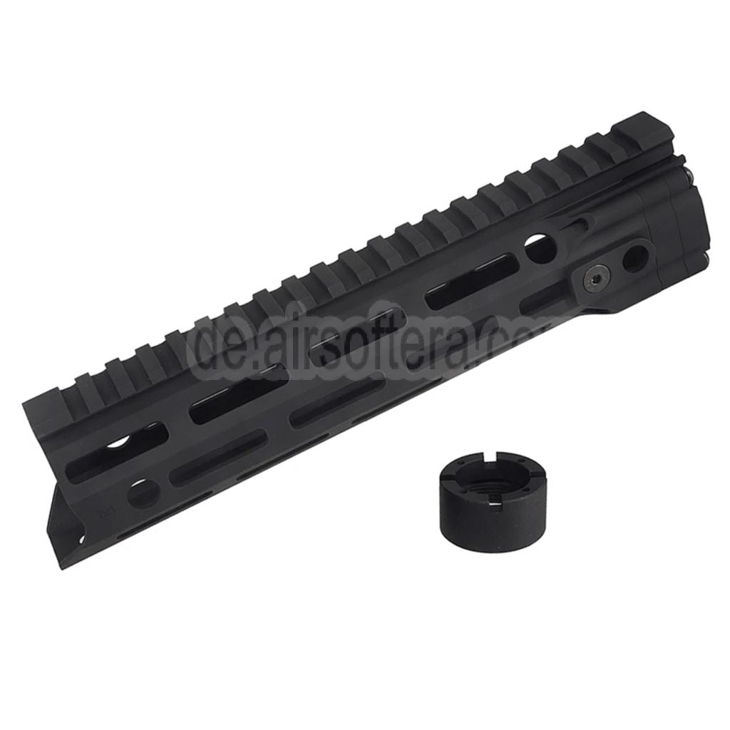 APS EMG Daniel Defense MFR 9 Zoll M-LOK Handschutz Schienen System geeignet für APS EMG Tokyo Marui M4 M16 Serie AEG Gewehre Airsoft Schwarz
