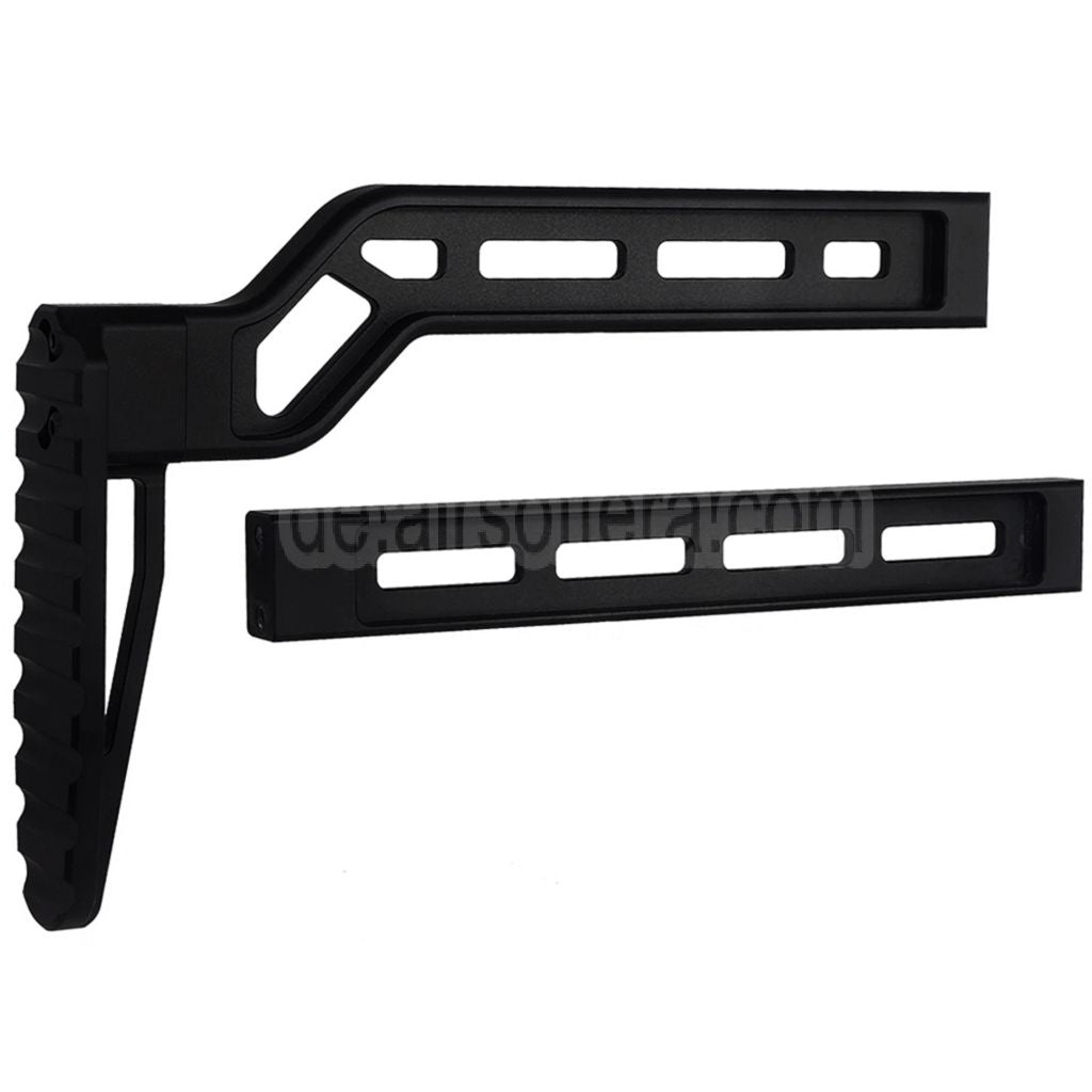 5KU Aluminum Taktische Picatinny Montage Modularer Klappgewehrschaft Geeignet für 20mm Picatinny Schaft Adapter Gewehre Airsoft Schwarz
