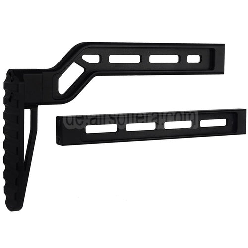 5KU Aluminum Taktische Picatinny Montage Modularer Klappgewehrschaft Geeignet für 20mm Picatinny Schaft Adapter Gewehre Airsoft Schwarz