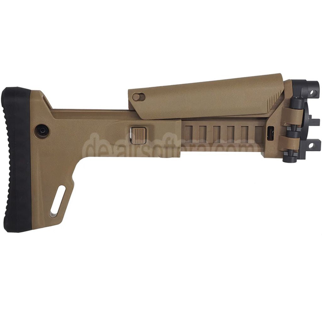 5KU ACR Stil 7-Position Teleskopischer seitlich klappbarer einziehbarer Gewehrschaft Geeignet für CYMA MP5K Serie AEG Gewehre Airsoft