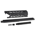 Army Armament 9 Zoll 4-seitiger Schiene Raptor RAS Keymod Schnittstelle Handschutz schienen system Geeignet für Army Armament R908 AUG AEG Gewehre Airsoft Schwarz