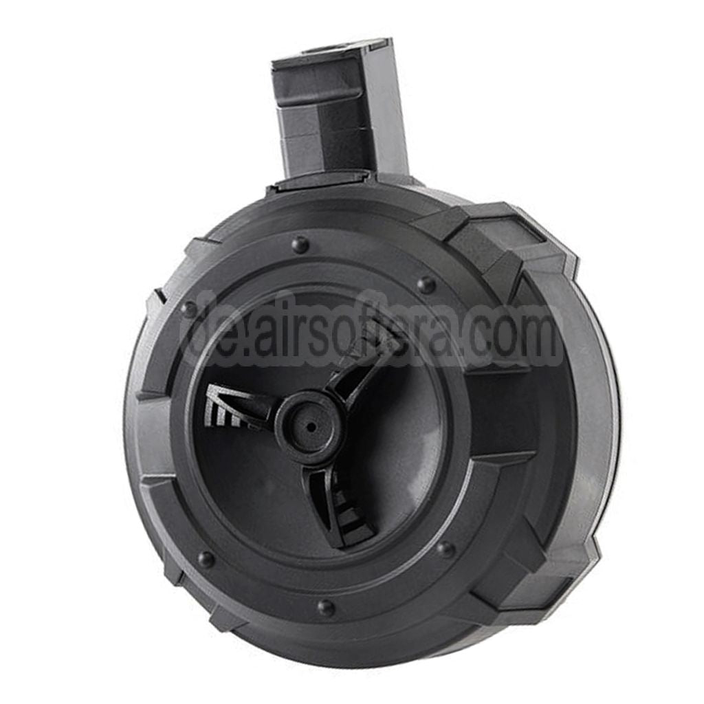 G&G 1730rd Polymer Manuellem Aufzug Trommelmagazin Geeignet für G&G PRK9 Serie AEG Gewehre Airsoft Schwarz