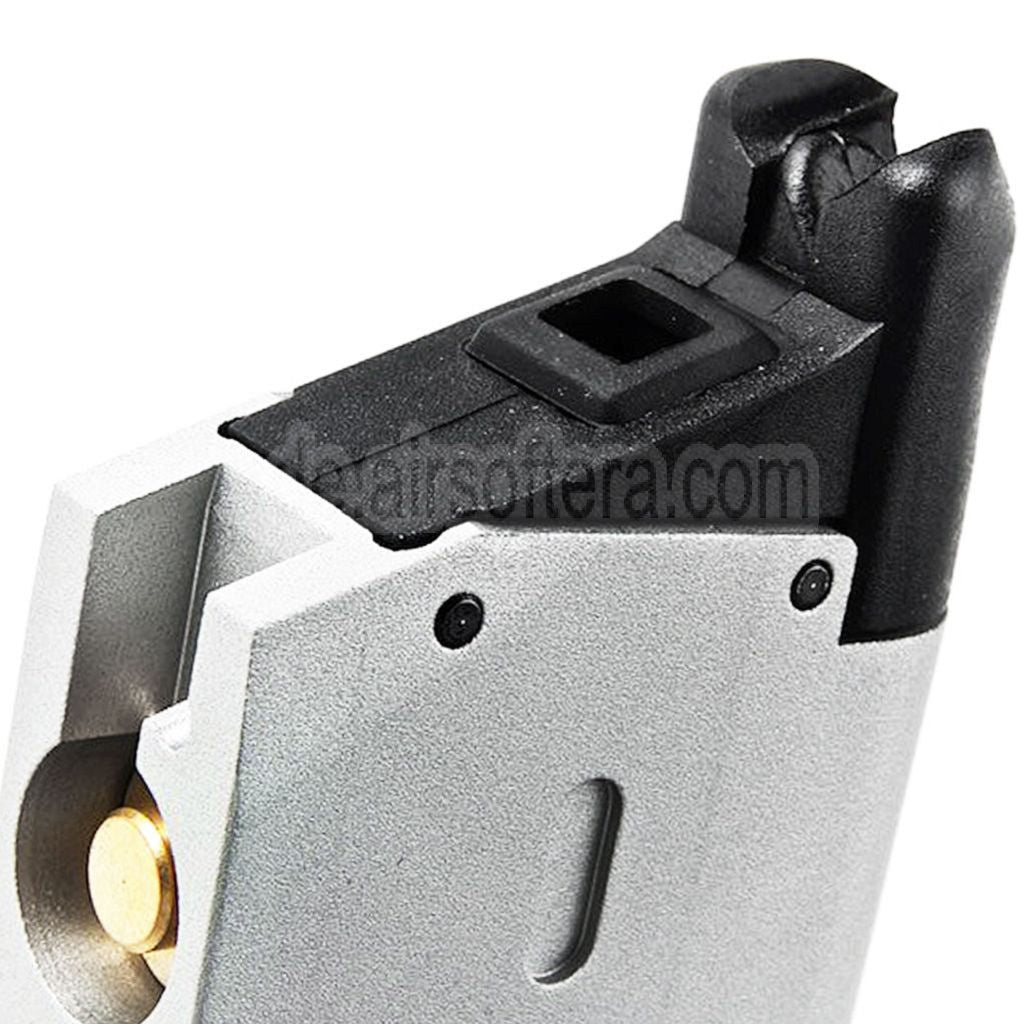 RWA 25rd Co2 Magazin Geeignet für KJ Works RWA GRP Nighthawk Custom War Hawk Serie 1911 GBB Pistolen Airsoft Silber