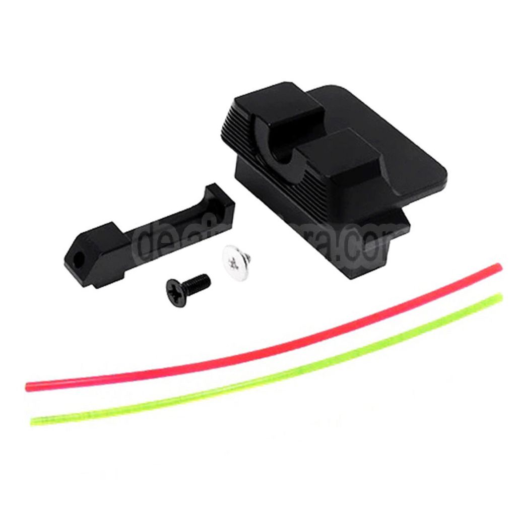 AIP Aluminum Combat Fiberglasvisier Korn Kimme Geeignet für Tokyo Marui G17 Serie GBB Pistolen Airsoft