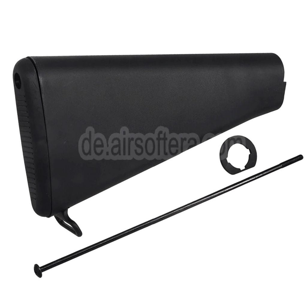 E&C Polymer M16VN Fester Gewehrschaft Geeignet für E&C M4 M16 Serie AEG Gewehre Airsoft Schwarz