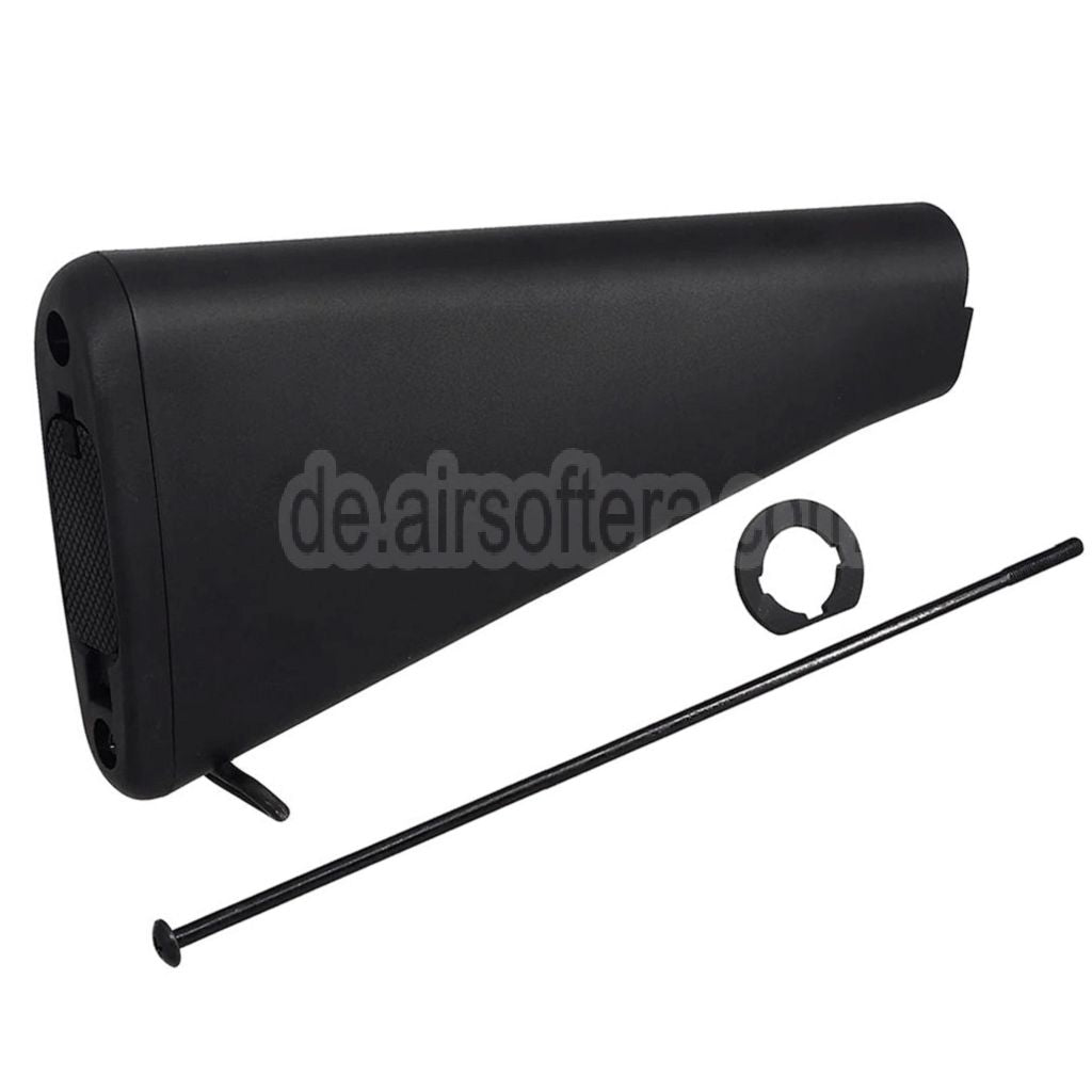 E&C Polymer M16A1 Fester Gewehrschaft Geeignet für E&C M4 M16 Serie AEG Gewehre Airsoft Schwarz