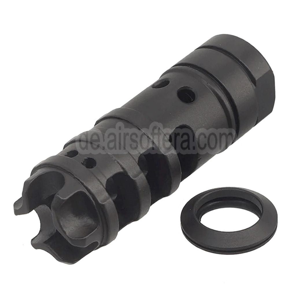 CYMA 65mm Dragon Stil DGN556 Mündungsfeuerdämpfer Geeignet für -14mm CCW Gegen den Uhrzeigersinn Lauf Gewehre Airsoft Schwarz