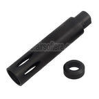 CYMA 113mm XM177 E2 Stil Mündungsfeuerdämpfer Geeignet für -14mm CCW Gegen den Uhrzeigersinn Lauf Gewehre Airsoft Schwarz