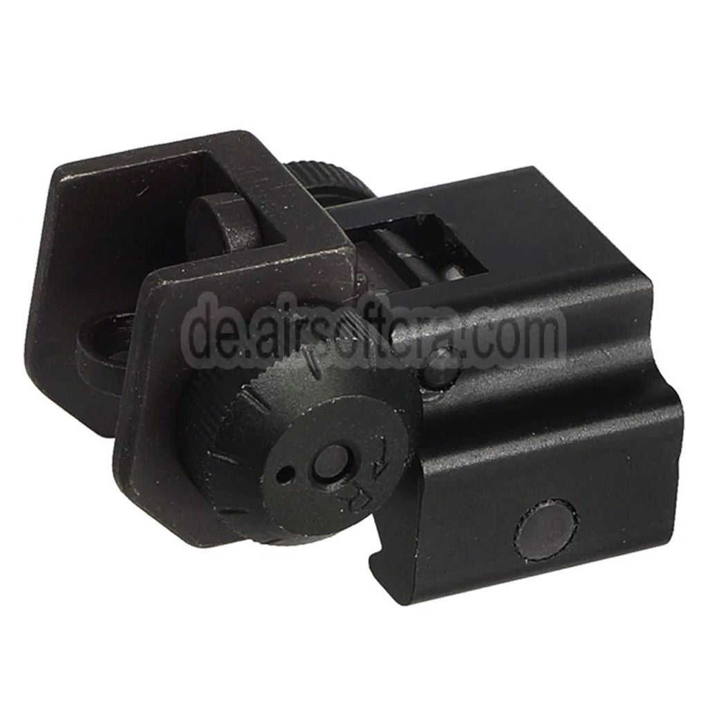 AirsoftEra Metall Legierung Hochklappen Kimme Geeignet für Standard 20mm Weberbasis Gewehre