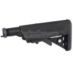 D-Boys 6-Position LMT Stil Special Force Crane Gewehrschaft mit Rohr Geeignet für Tokyo Marui M4 Serie AEG Gewehre Airsoft Schwarz