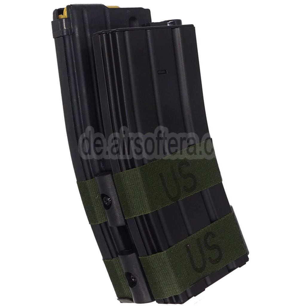 BATTLEAXE 800rd Elektrisches Doppel Magazin mit Platzpatrone Geeignet für M4 M16 Serie AEG Gewehre Airsoft