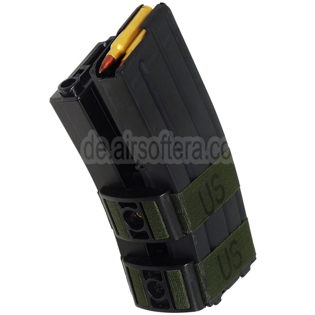BATTLEAXE 800rd Elektrisches Doppel Magazin mit Platzpatrone Geeignet für M4 M16 Serie AEG Gewehre Airsoft
