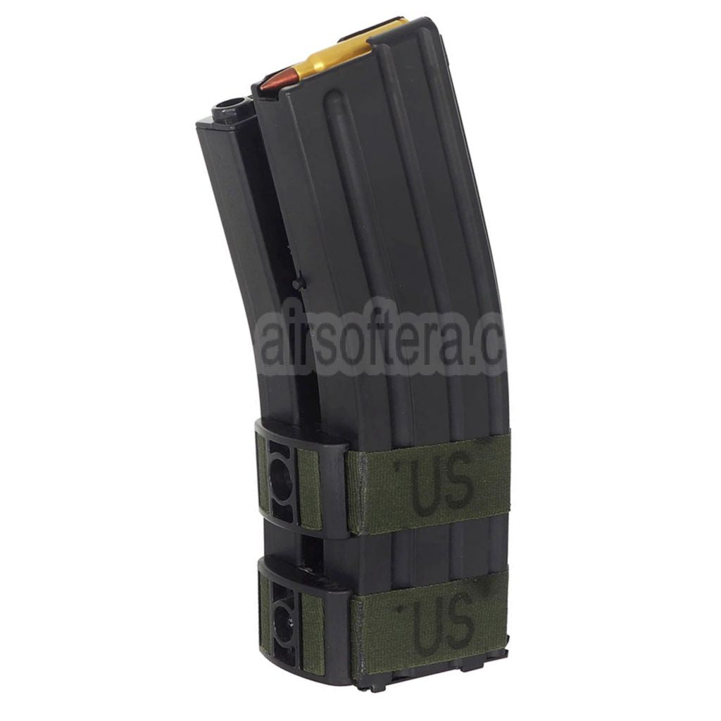 BATTLEAXE 1200rd Elektrisches Doppel Magazin mit Platzpatrone Geeignet für M4 M16 Serie AEG Gewehre Airsoft