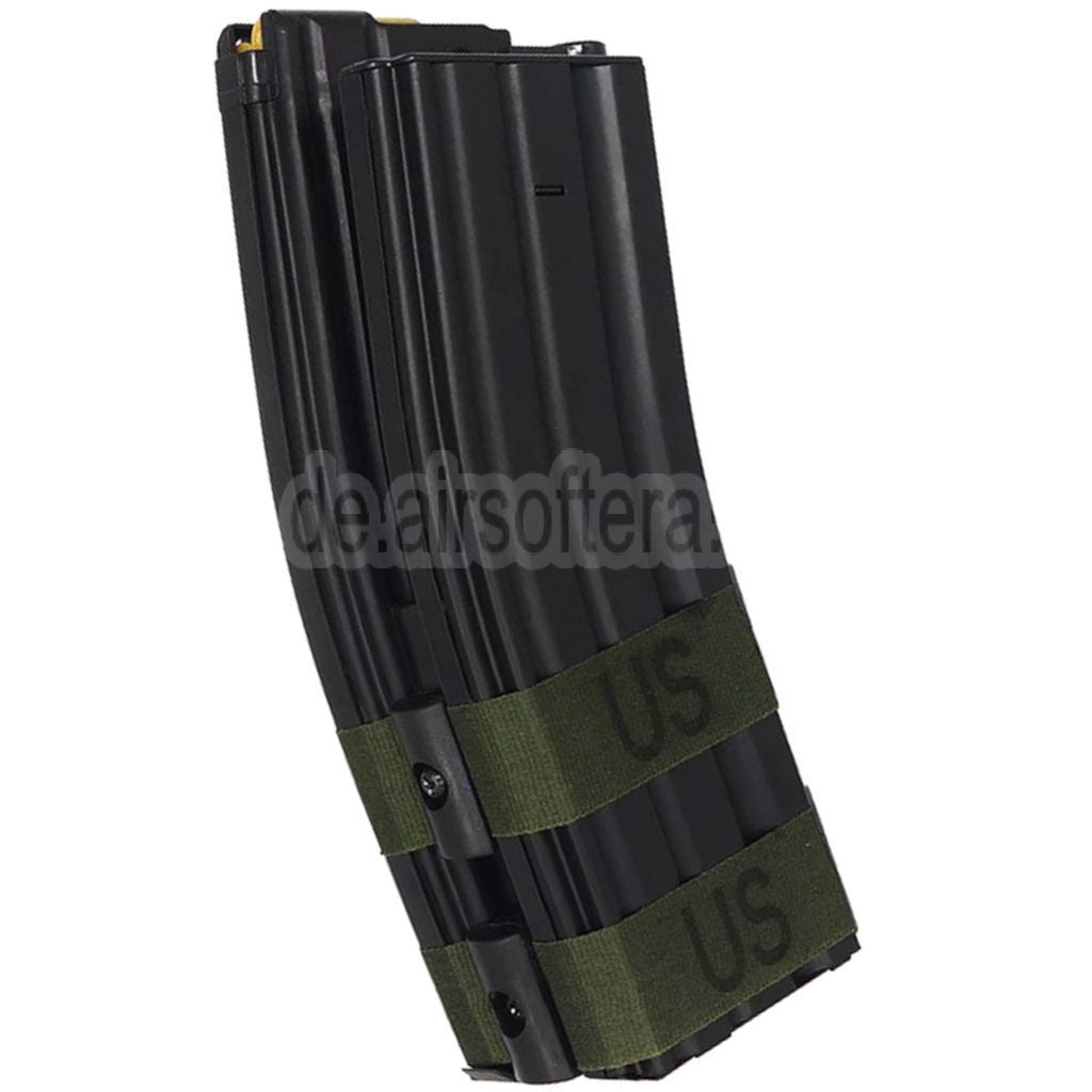 BATTLEAXE 1200rd Elektrisches Doppel Magazin mit Platzpatrone Geeignet für M4 M16 Serie AEG Gewehre Airsoft