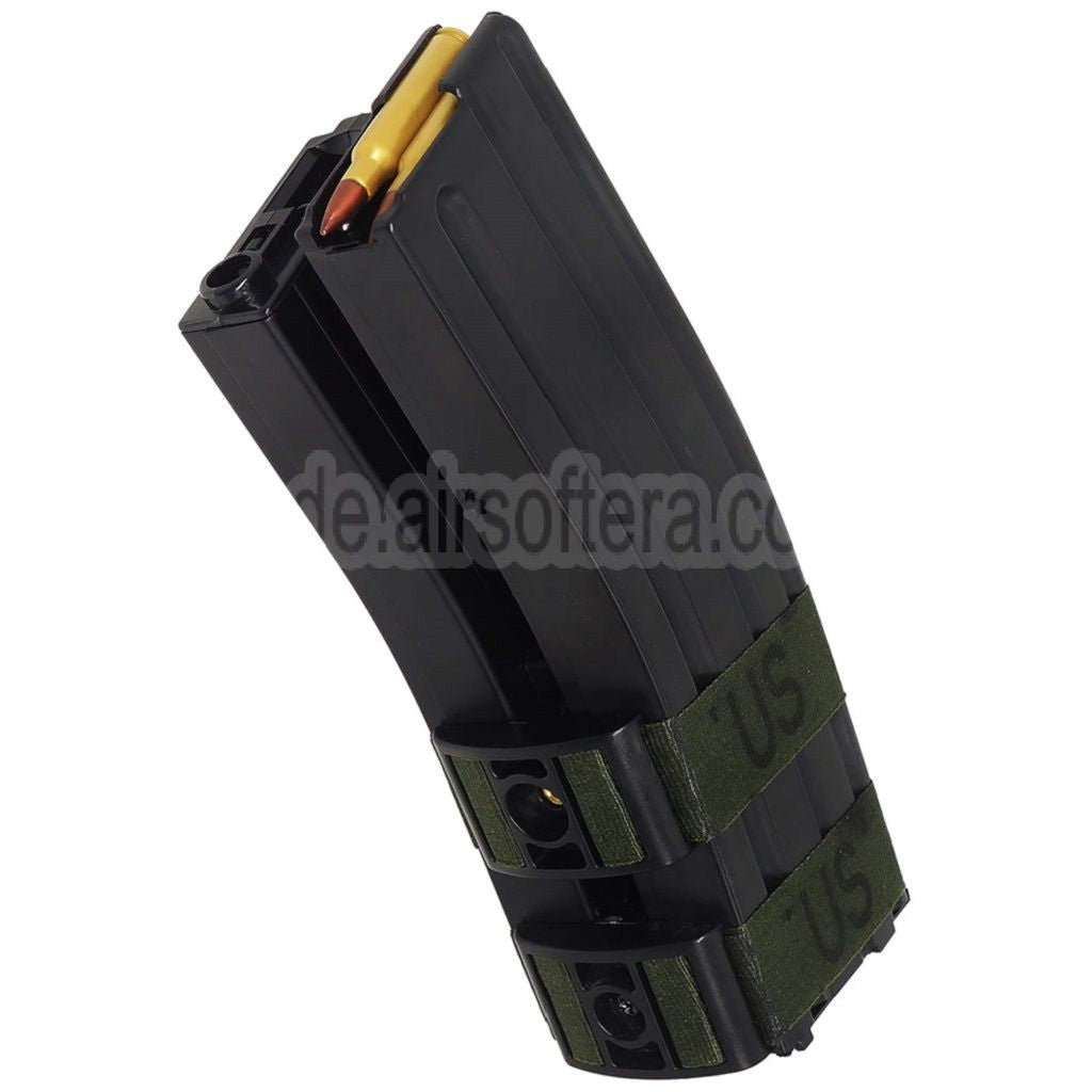 BATTLEAXE 1200rd Elektrisches Doppel Magazin mit Platzpatrone Geeignet für M4 M16 Serie AEG Gewehre Airsoft