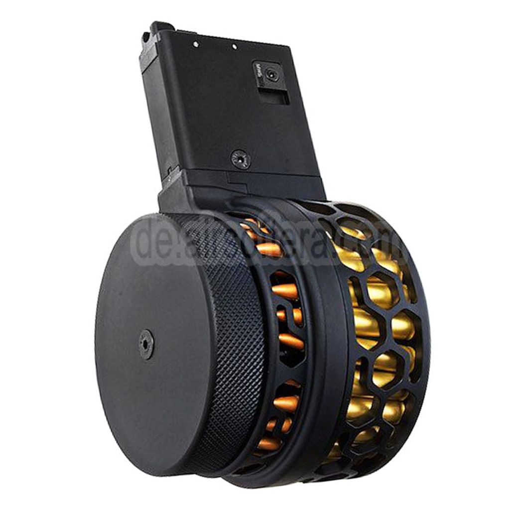 DYTAC XMAG 100rd Grünes Gas Trommelmagazin Geeignet für Tokyo Marui MWS M4 Serie GBB Gewehre Airsoft