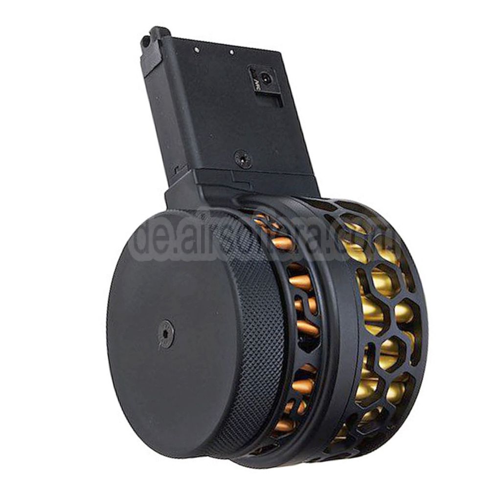 DYTAC XMAG 100rd Grünes Gas Trommelmagazin Geeignet für VFC AR M4 Serie GBB Gewehre Airsoft