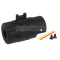 5KU CNC Aluminum Eingebaut Fiberglasvisier Korn Schalldämpfer Adapter Kit -14mm CCW gegen den Uhrzeigersinn Geeignet für Action Army AAP01 GBB Pistolen Airsoft