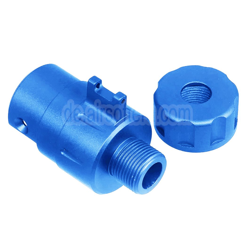 5KU CNC Aluminum Eingebaut Fiberglasvisier Korn Schalldämpfer Adapter Kit -14mm CCW gegen den Uhrzeigersinn Geeignet für Action Army AAP01 GBB Pistolen Airsoft