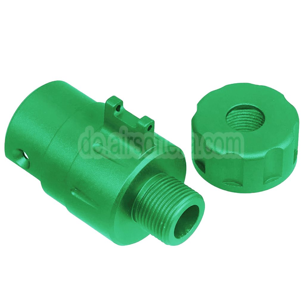5KU CNC Aluminum Eingebaut Fiberglasvisier Korn Schalldämpfer Adapter Kit -14mm CCW gegen den Uhrzeigersinn Geeignet für Action Army AAP01 GBB Pistolen Airsoft