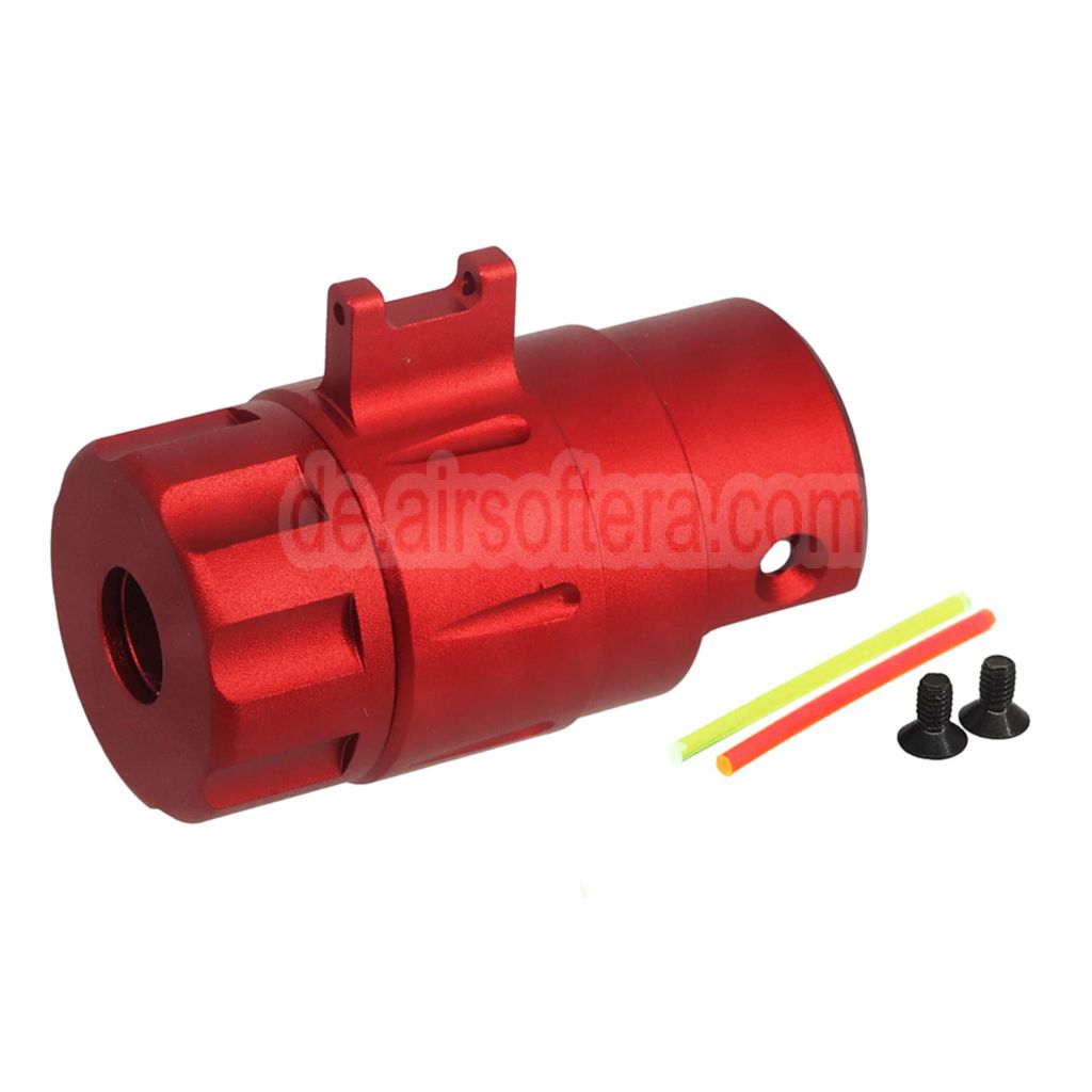 5KU CNC Aluminum Eingebaut Fiberglasvisier Korn Schalldämpfer Adapter Kit -14mm CCW gegen den Uhrzeigersinn Geeignet für Action Army AAP01 GBB Pistolen Airsoft