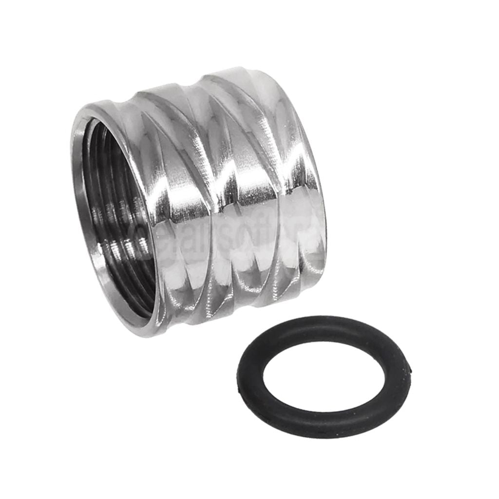 5KU Rhombus Knurled Laufgewinde Schutzabdeckung Geeignet für -14mm CCW gegen den Uhrzeigersinn Pistolen Airsoft