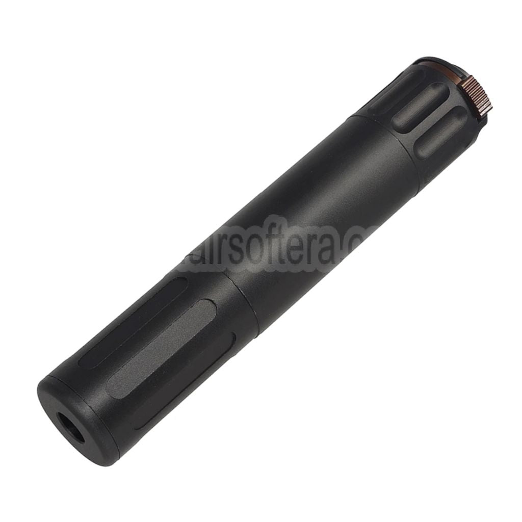 5KU 195mm AAC SR7 Stil QD Schalldämpfer mit 3-Zinken Mündungsfeuerdämpfer Geeignet für -14mm CCW Gegen den Uhrzeigersinn Lauf Gewehre Airsoft