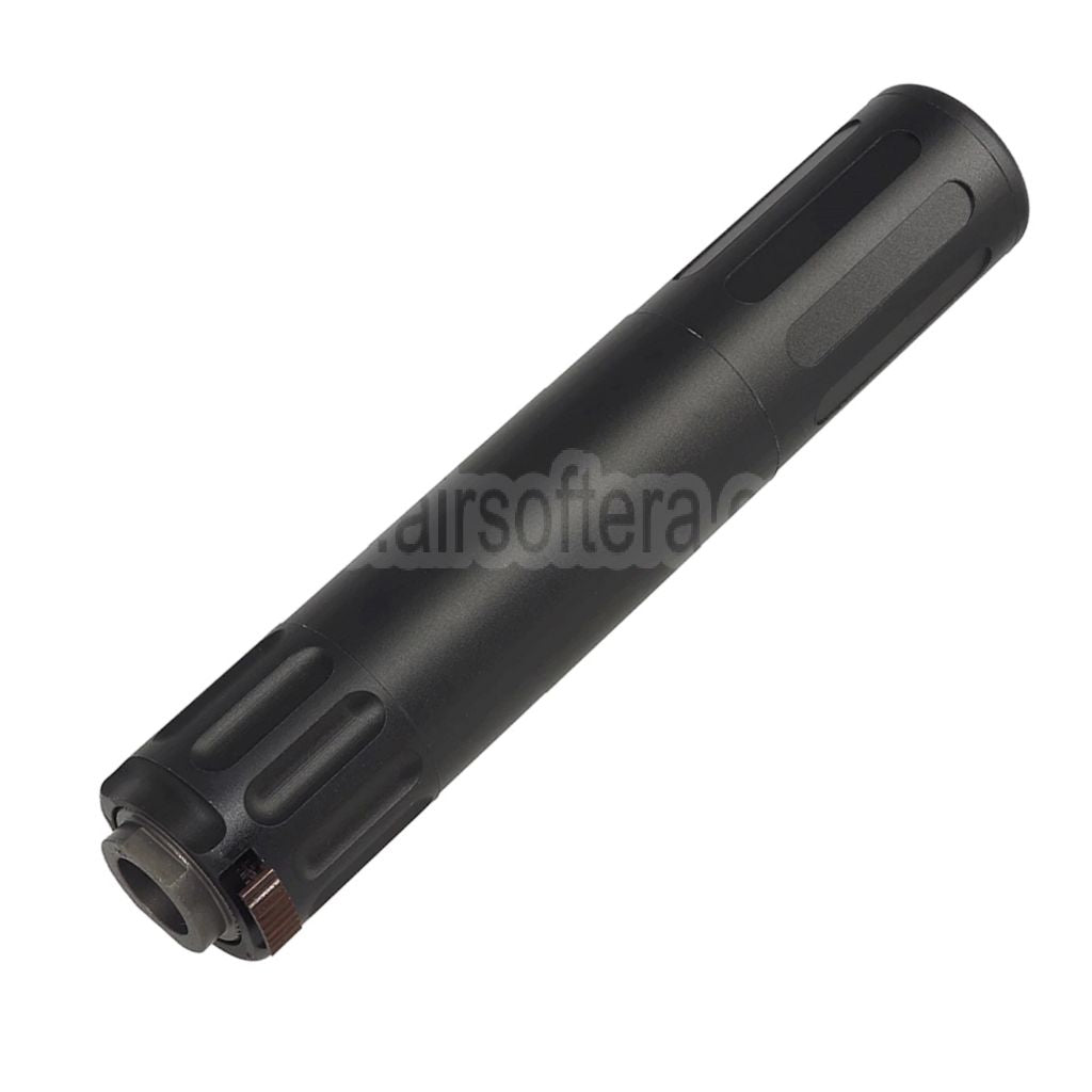 5KU 195mm AAC SR7 Stil QD Schalldämpfer mit 3-Zinken Mündungsfeuerdämpfer Geeignet für -14mm CCW Gegen den Uhrzeigersinn Lauf Gewehre Airsoft