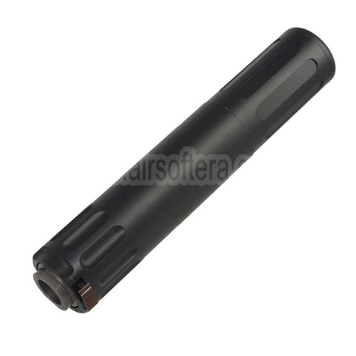 5KU 195mm AAC SR7 Stil QD Schalldämpfer mit 3-Zinken Mündungsfeuerdämpfer Geeignet für -14mm CCW Gegen den Uhrzeigersinn Lauf Gewehre Airsoft