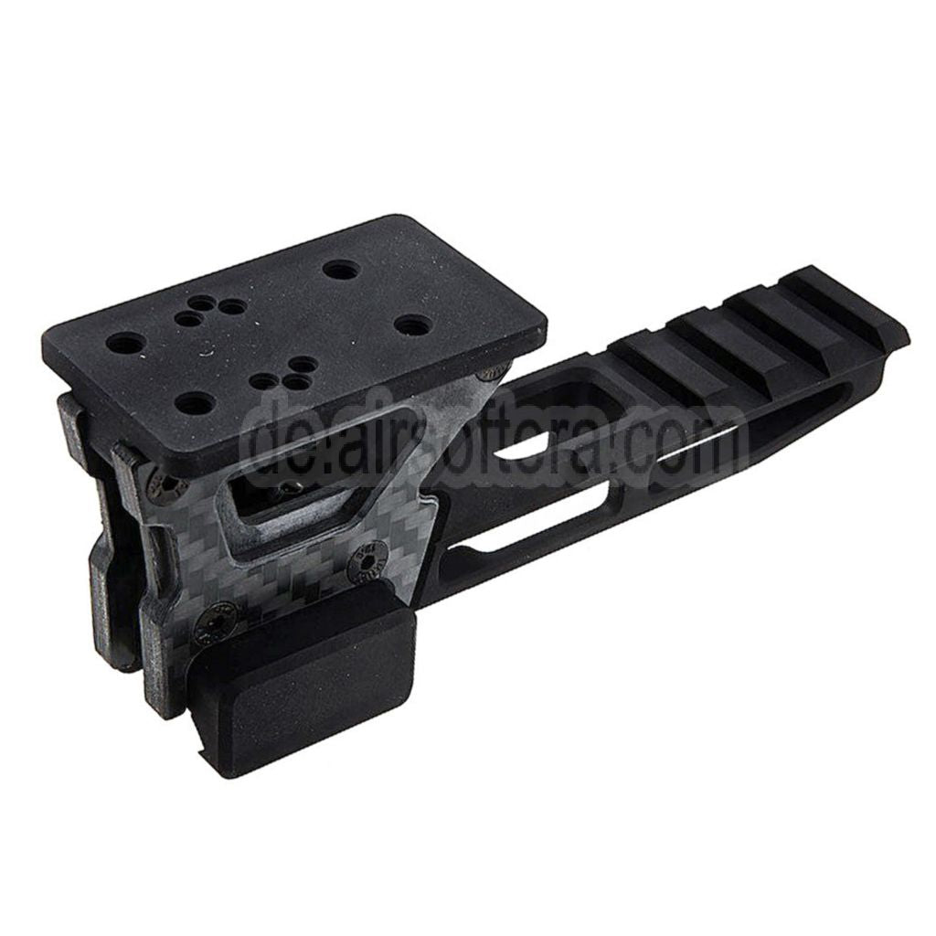 Revanchist Airsoft 226 Zoll Modulare Optikhalterung V2 Geeignet für Amphibious RMR Docter Leuchtpunktvisierhalterung und Lasergeräte Riser Schwarz