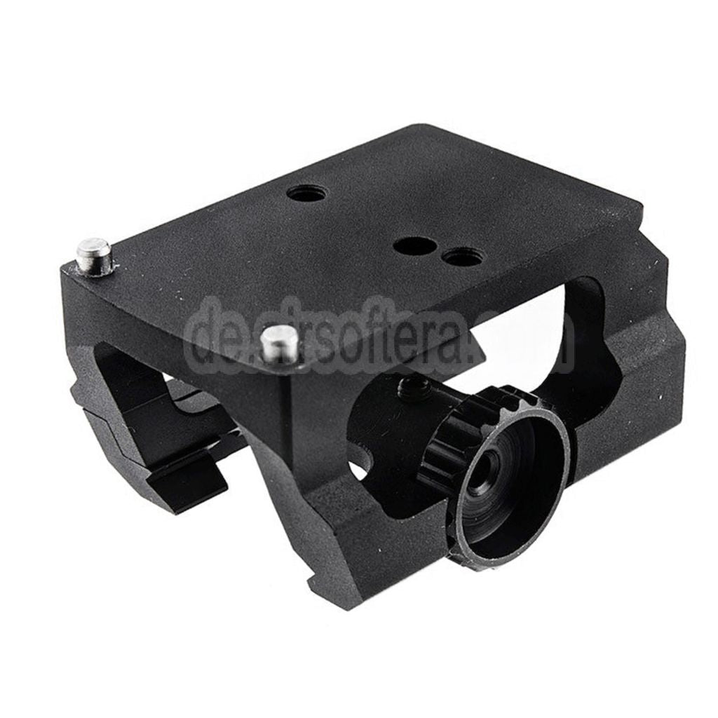 PPT Outdoor L-Stil RMR Halterung geeignet für Leuchtpunktvisier 20mm Picatinny Schiene Schwarz