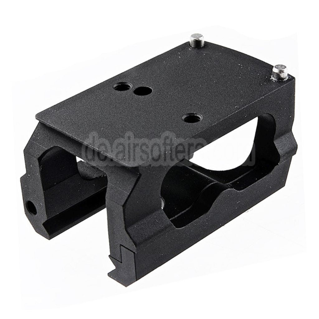 PPT Outdoor L-Stil RMR Halterung geeignet für Leuchtpunktvisier 20mm Picatinny Schiene Schwarz