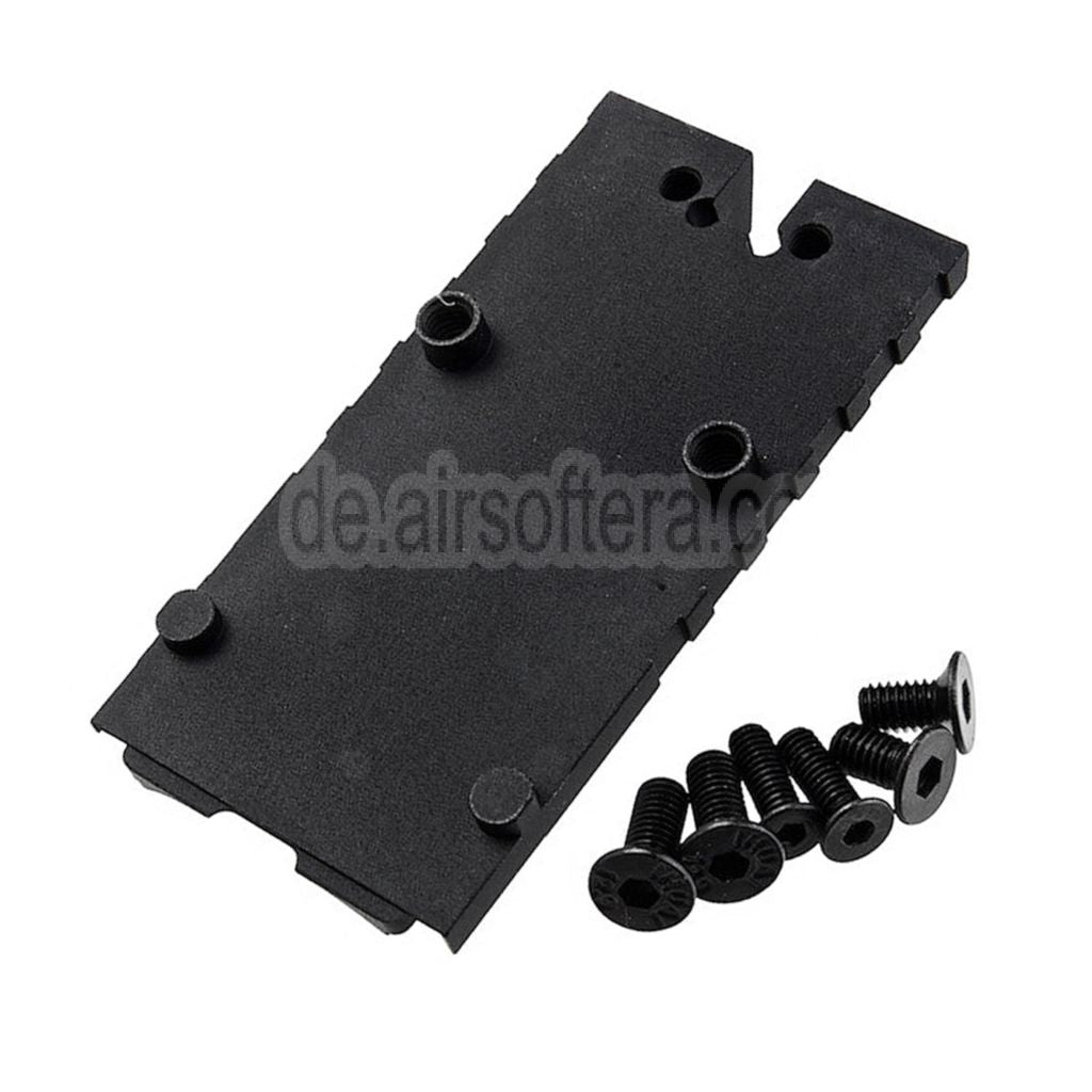 Revanchist Airsoft CNC Aluminum RMR SRO Optikhalterung Geeignet für Tokyo Marui G17 Gen5 MOS Serie GBB Pistolen Schwarz