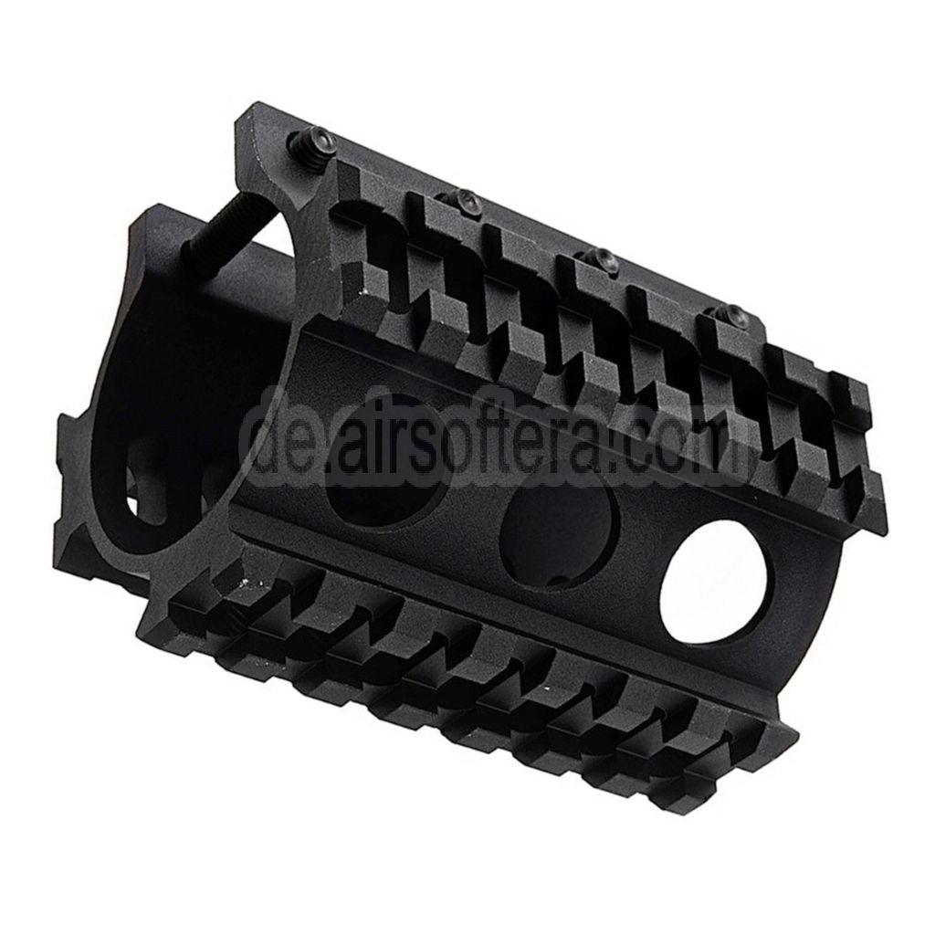 LCT 3-Seiten 75mm 7-Slots 20mm Picatinny-Schalldämpferschiene Geeignet für Gewehre AS VAL VSS Serie Airsoft Schwarz