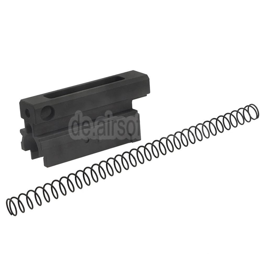 BBT CNC Stahlverschlussträger mit 120 % Rückholfeder Geeignet für Maruyama SCW-9 PRO-G Serie GBB SMG Gewehre Airsoft Schwarz
