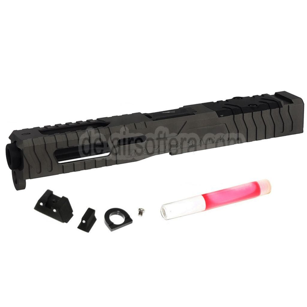5KU CNC Aluminum 9INE RMR Ready Laufschlittensatz Geeignet für WE Tokyo Marui G17 Gen3 Serie GBB Pistolen Airsoft