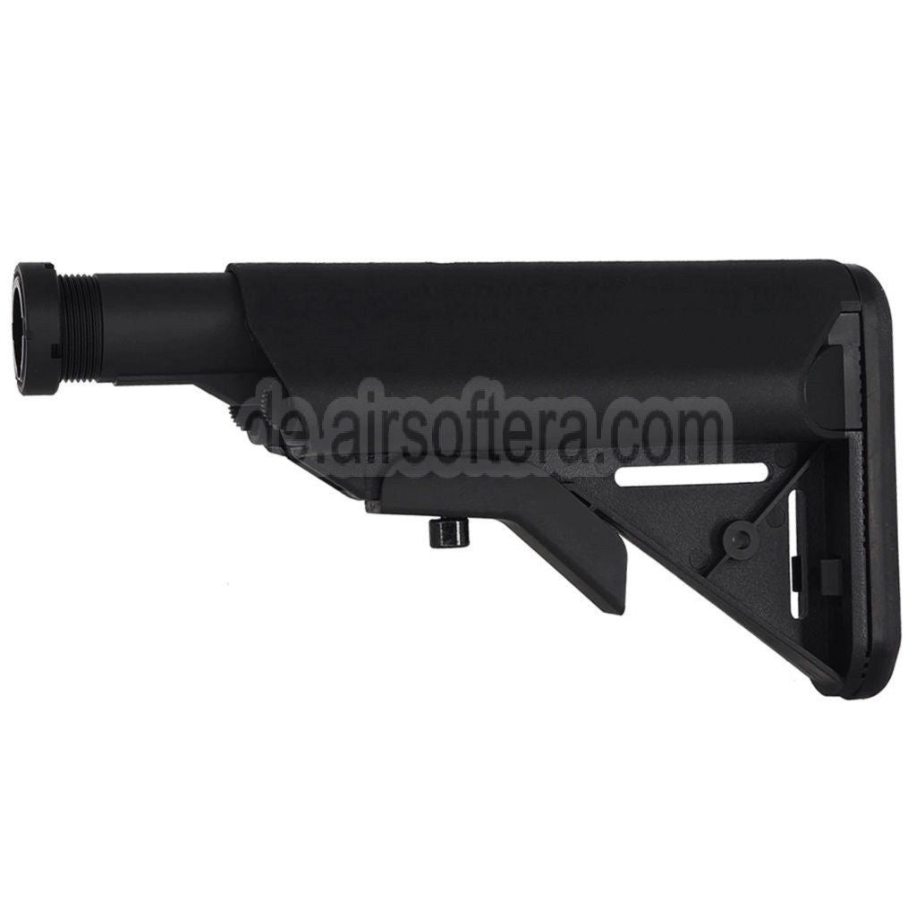 CYMA LMT Stil 5-Positions Einziehbar Crane Schaft mit Pufferrohr geeignet für M4 M16 Serie AEG Gewehre Airsoft Schwarz