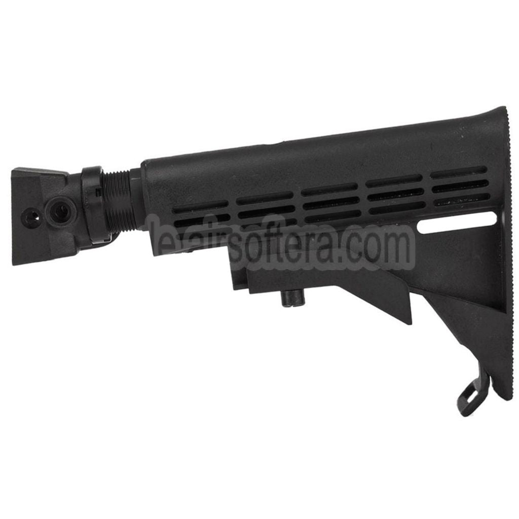 CYMA LE Stil 6-Positions Einziehbar Schaft mit Schaft Adapter QD Schlinge Schwenken Pufferrohr geeignet für AK Serie AEG Gewehre Airsoft Schwarz
