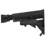 CYMA LE Stil 6-Positions Einziehbar Schaft mit Schaft Adapter QD Schlinge Schwenken Pufferrohr geeignet für AK Serie AEG Gewehre Airsoft Schwarz