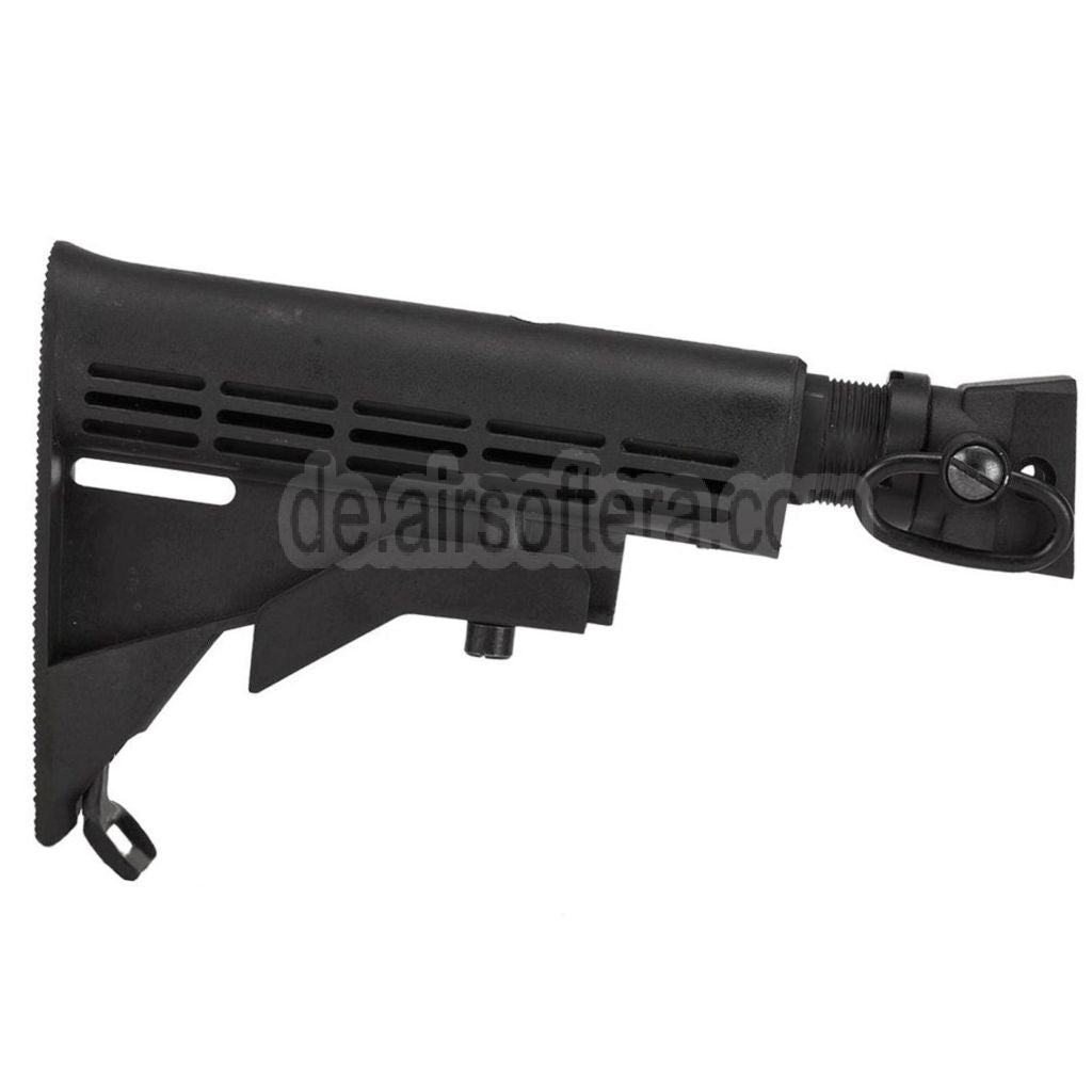 CYMA LE Stil 6-Positions Einziehbar Schaft mit Schaft Adapter QD Schlinge Schwenken Pufferrohr geeignet für AK Serie AEG Gewehre Airsoft Schwarz
