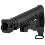 CYMA LE Stil 6-Positions Einziehbar Schaft mit Schaft Adapter QD Schlinge Schwenken Pufferrohr geeignet für AK Serie AEG Gewehre Airsoft Schwarz